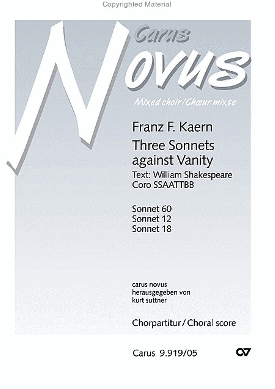 Three Sonnets against Vanity Choir scores gallery preview page 2