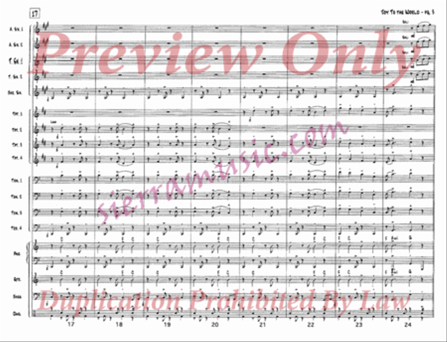 Joy to the World Jazz Ensemble scores gallery preview page 4