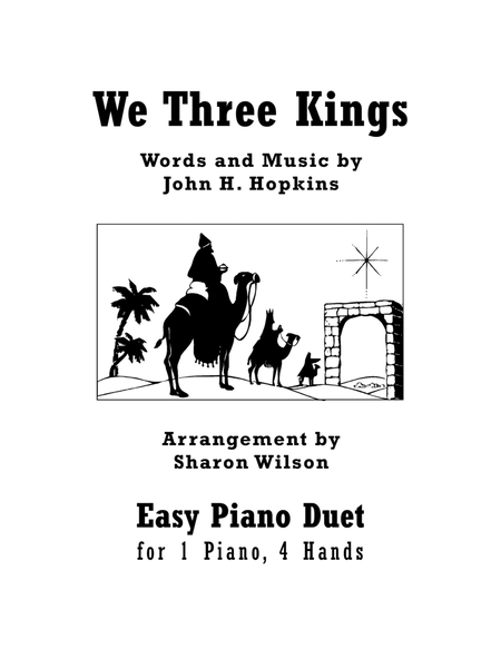 We Three Kings (Easy Piano Duet; 1 Piano, 4 Hands) image number null