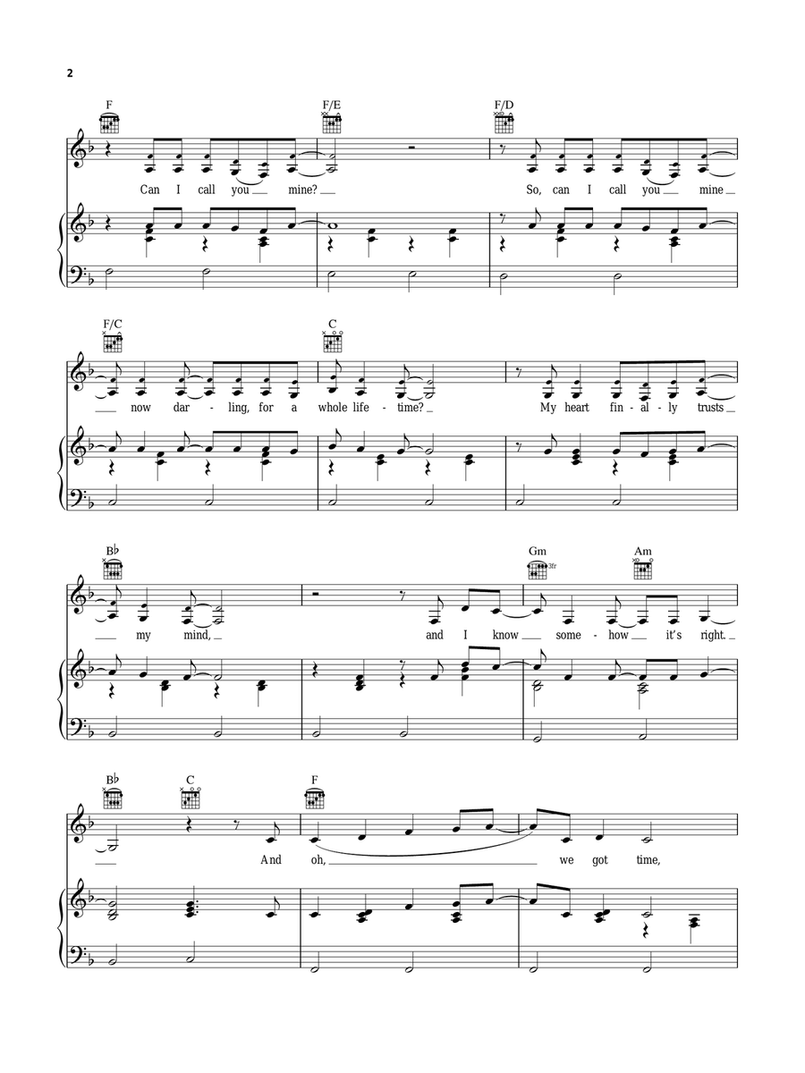 Be My Forever Be My Forever Piano, Vocal, Guitar scores gallery preview page 2
