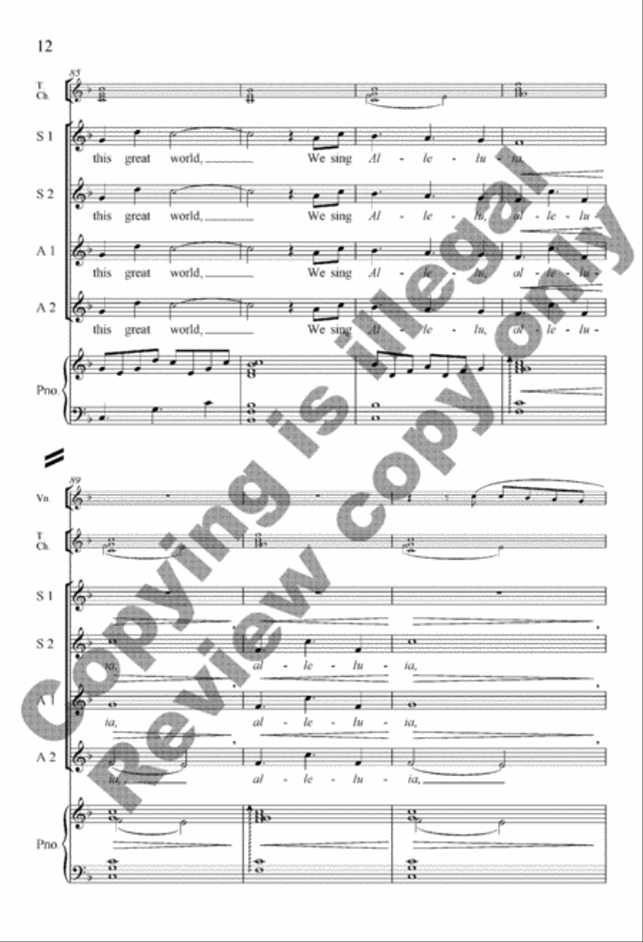 We Sing Alleluia We Sing Alleluia Women's Choir scores gallery preview page 12