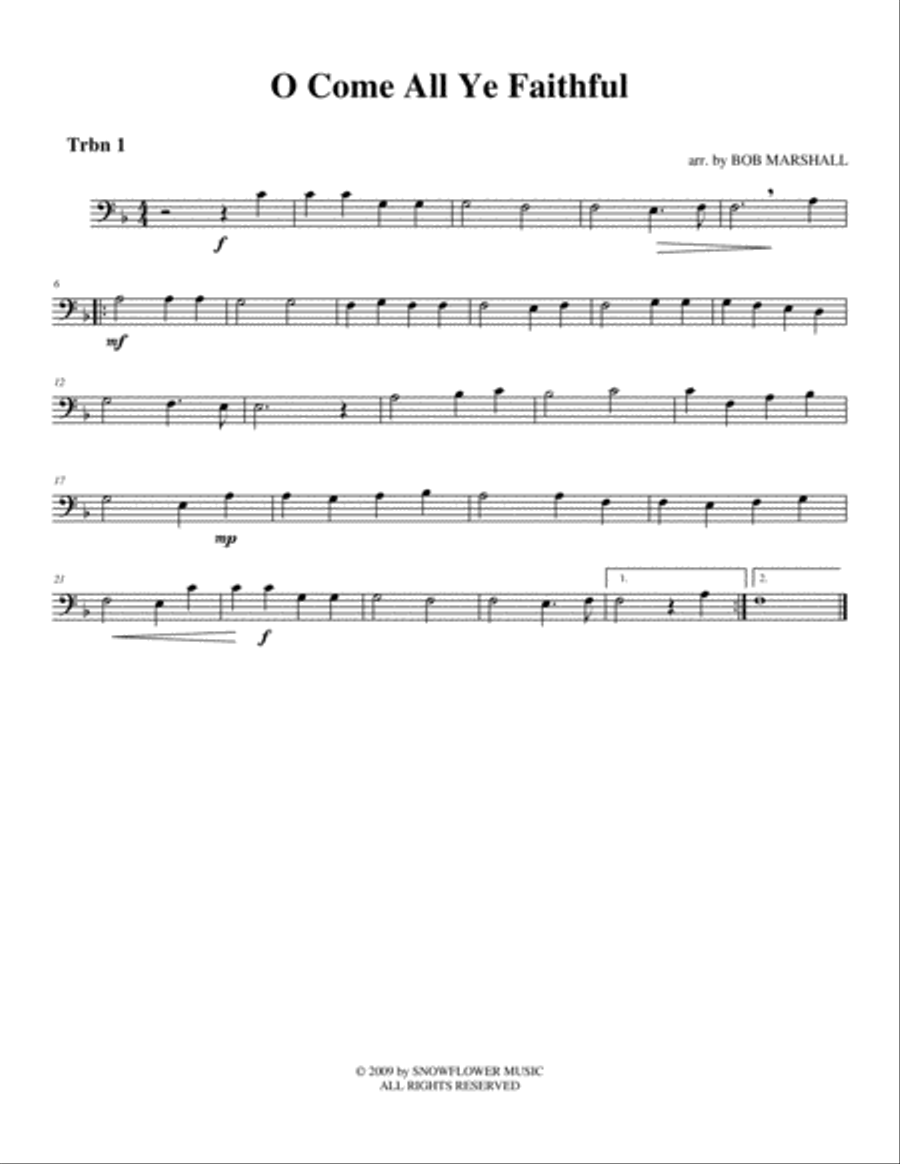 Seven Christmas Carols for Brass Quartet Brass Quartet scores gallery preview page 6