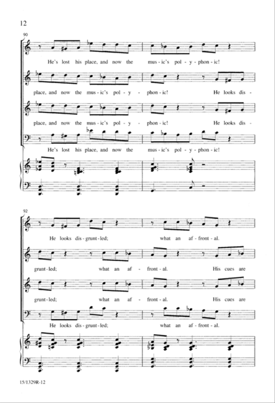 A Chorister's Covert Concert 4-Part scores gallery preview page 12