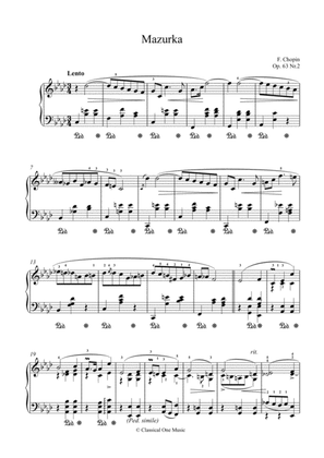 Chopin - Mazurka op. 63,2 for piano solo