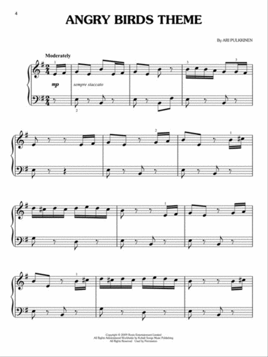 The Greatest Video Game Music Easy Piano scores gallery preview page 4