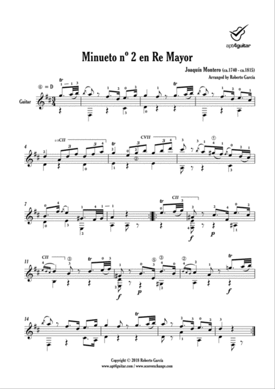 Diez Minuetos Diez Minuetos Acoustic Guitar scores gallery preview page 3