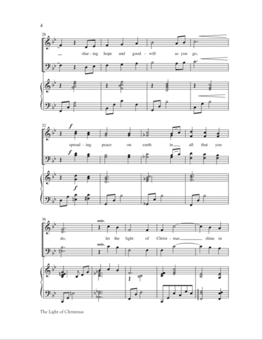 The Light of Christmas The Light of Christmas 4-Part scores gallery preview page 4