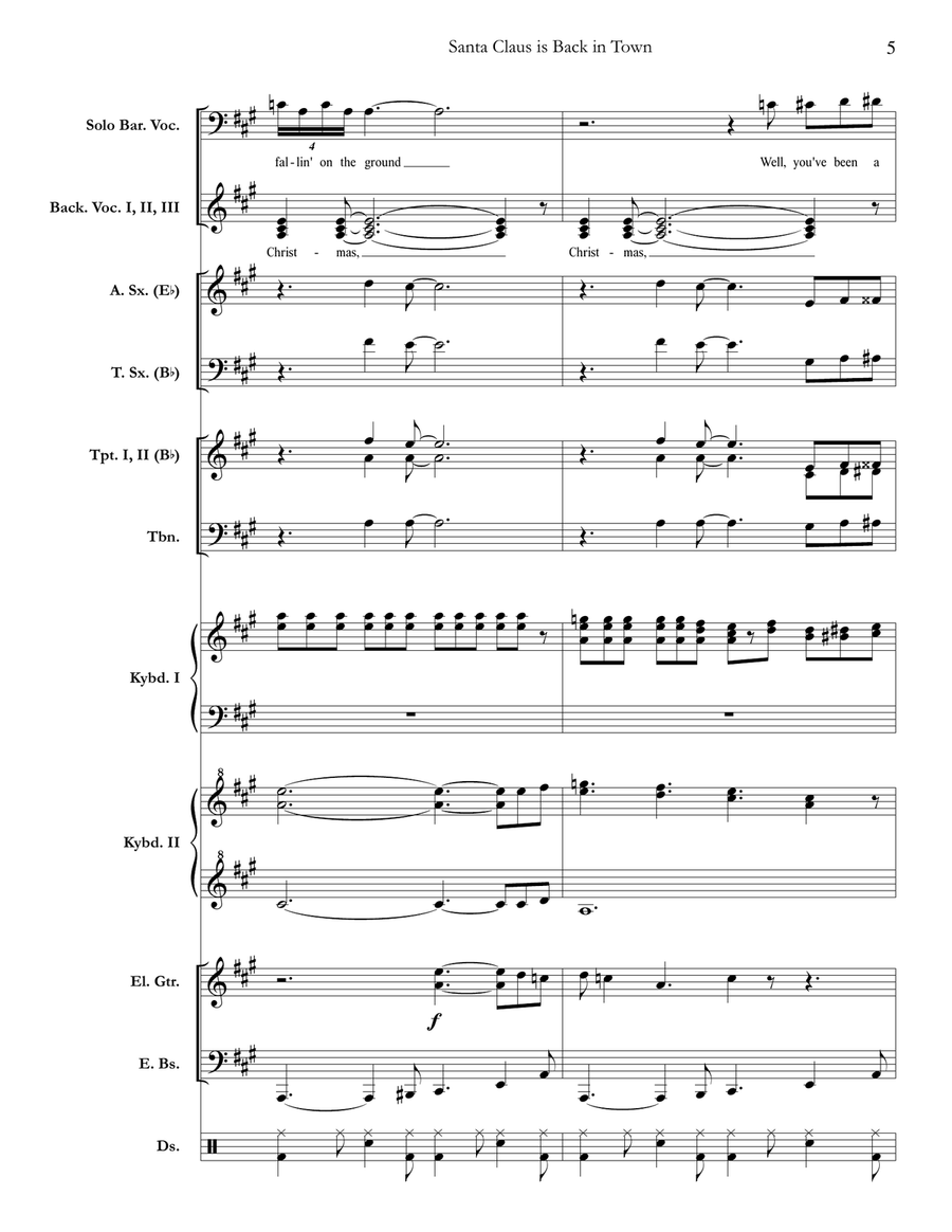 Santa Claus Is Back In Town Small Ensemble scores gallery preview page 5