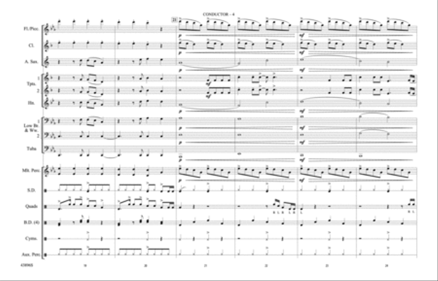 Dark Horse: Score Marching Band scores gallery preview page 4