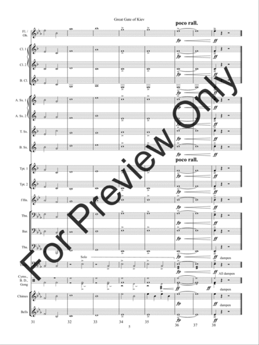 The Great Gate of Kiev (Score) Concert Band scores gallery preview page 9
