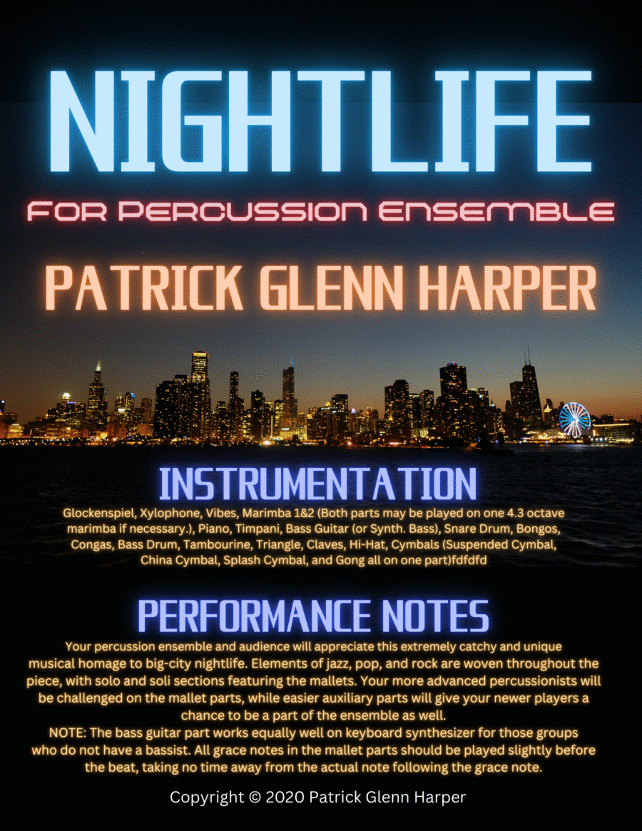 Nightlife - for Percussion Ensemble image number null
