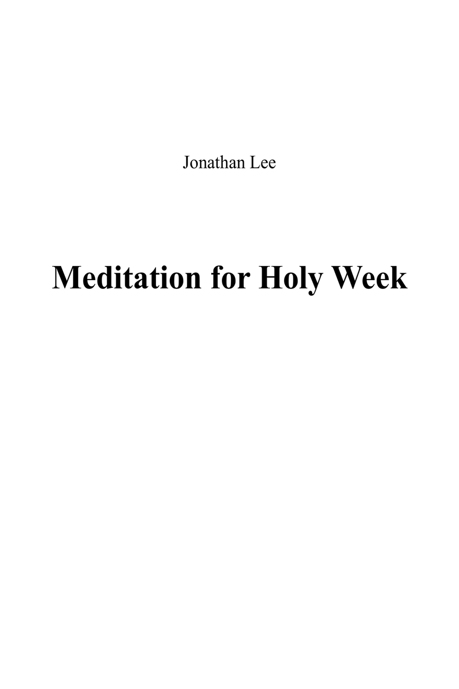 Meditation for Holy Week Divisi scores gallery preview page 1