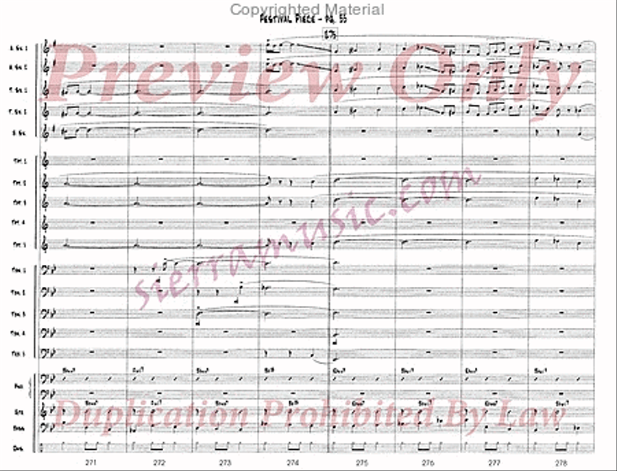 Festival Piece Big Band scores gallery preview page 36