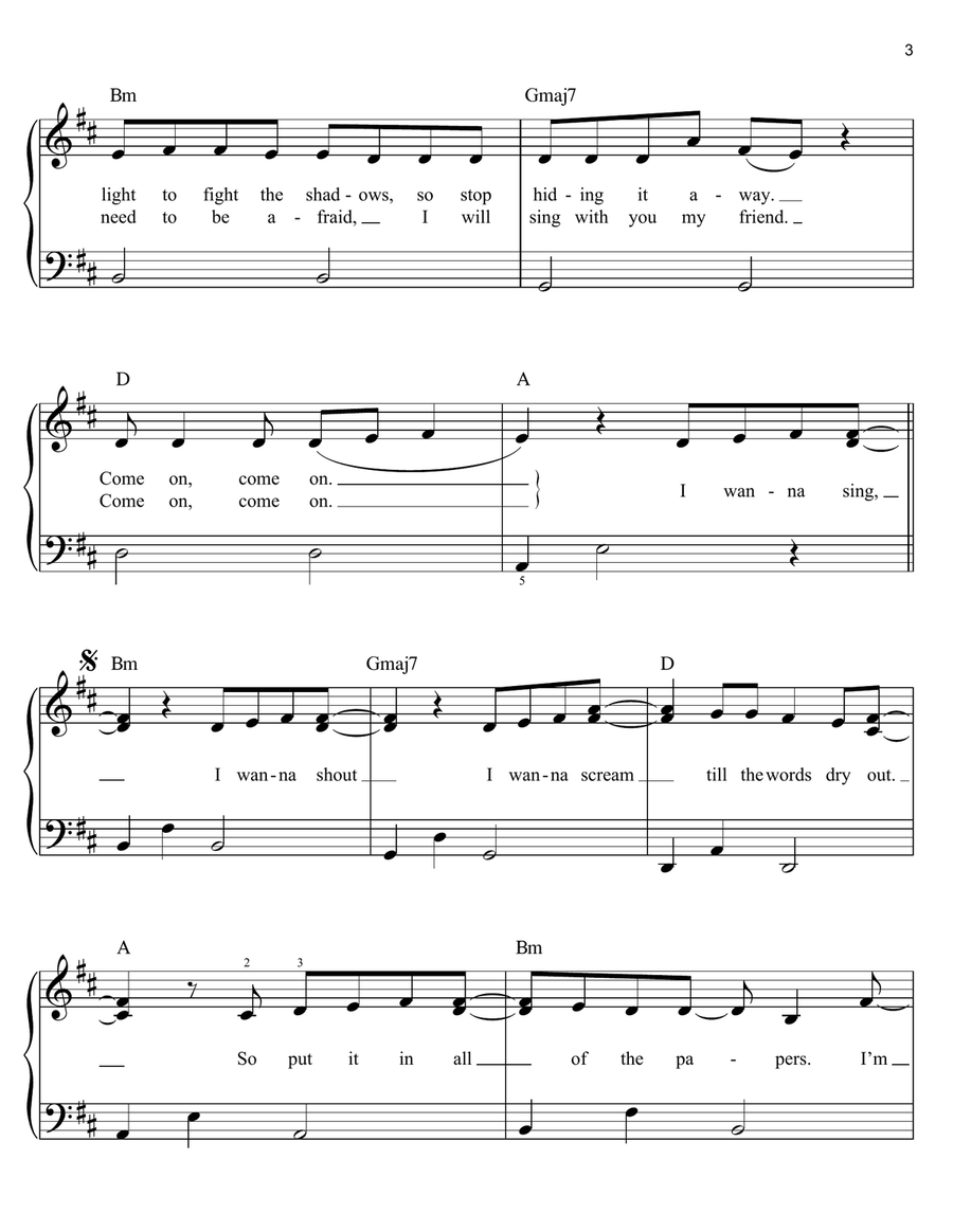 Read All About It, Part III Easy Piano scores gallery preview page 3