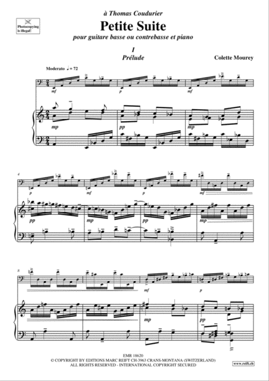 Petite Suite Petite Suite Double Bass scores gallery preview page 3