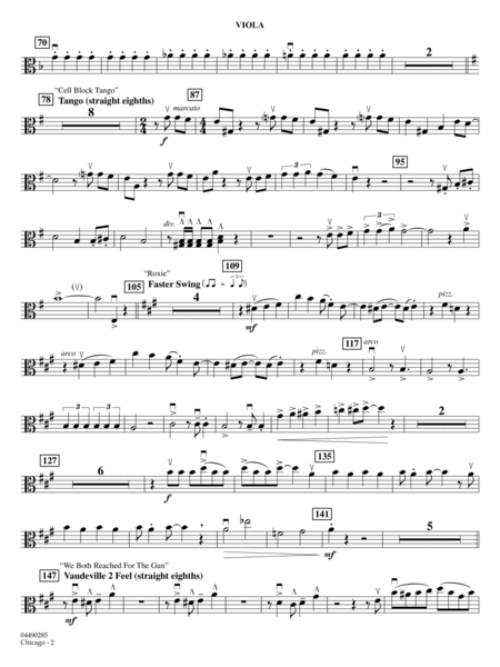 Chicago (arr. Ted Ricketts) - Viola