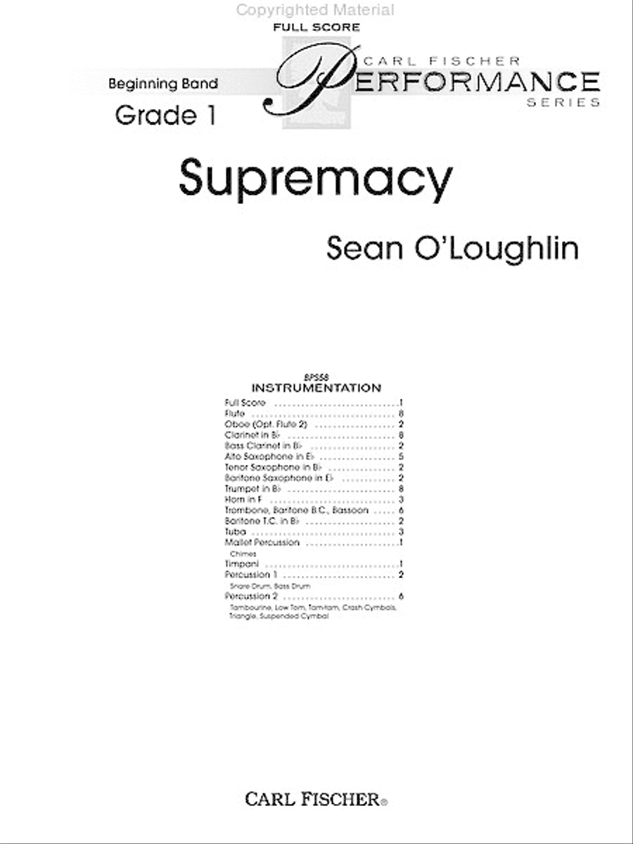 Supremacy Concert Band scores gallery preview page 2