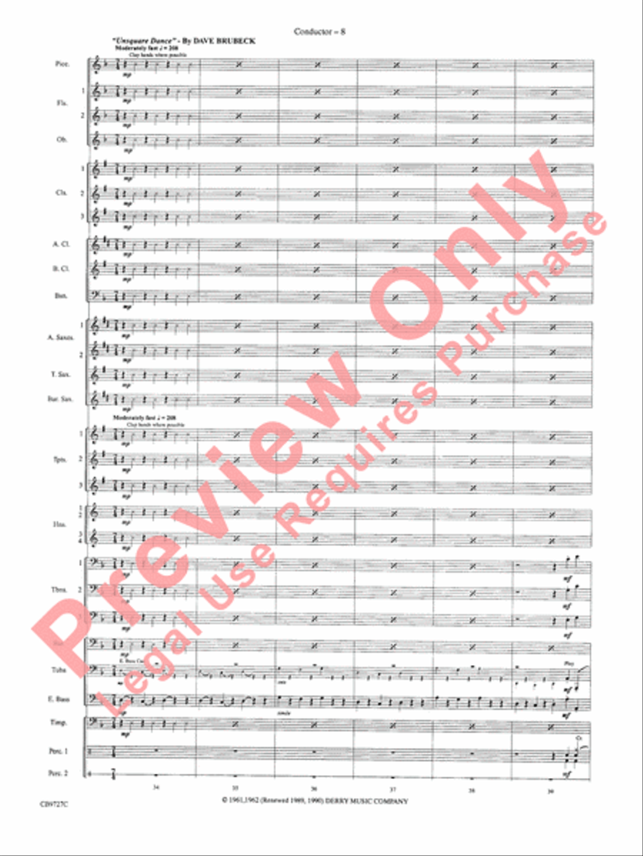 Dave Brubeck: It's About Time Concert Band scores gallery preview page 11