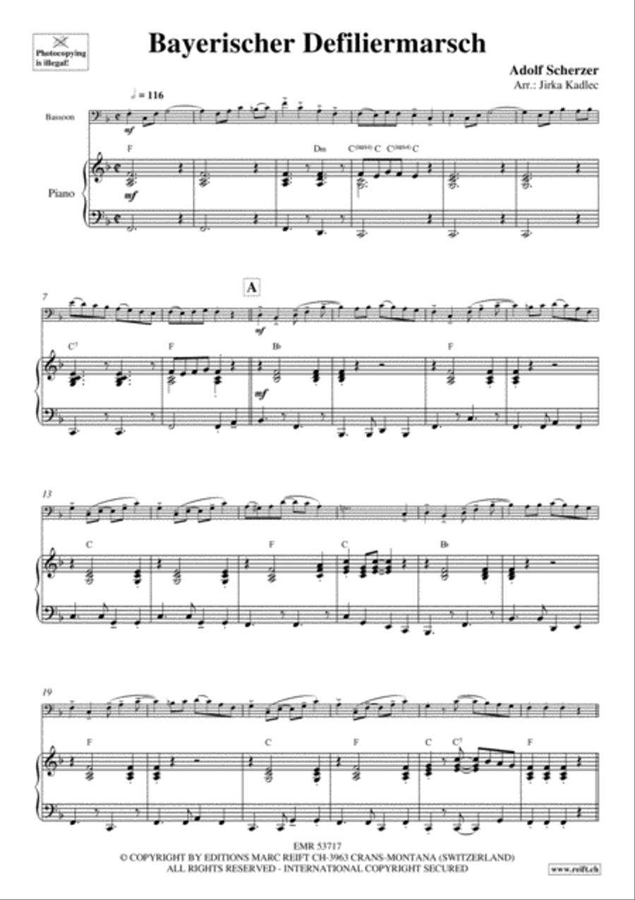 Bayerischer Defiliermarsch Bassoon Solo scores gallery preview page 4