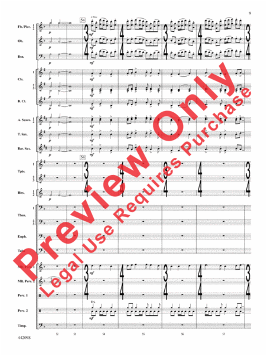 Gaudete Gaudete Concert Band scores gallery preview page 10