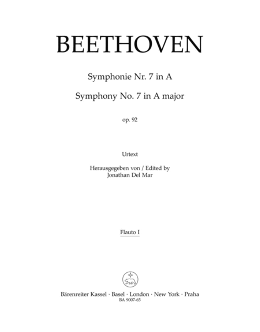 Symphony, No. 7 A major, Op. 92 Bassoon scores gallery preview page 1