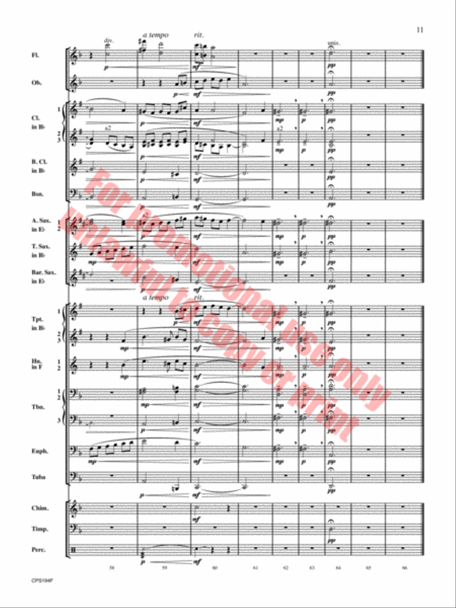 Amazing Grace Concert Band scores gallery preview page 12