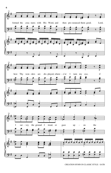 Creation Hymn In Classic Style