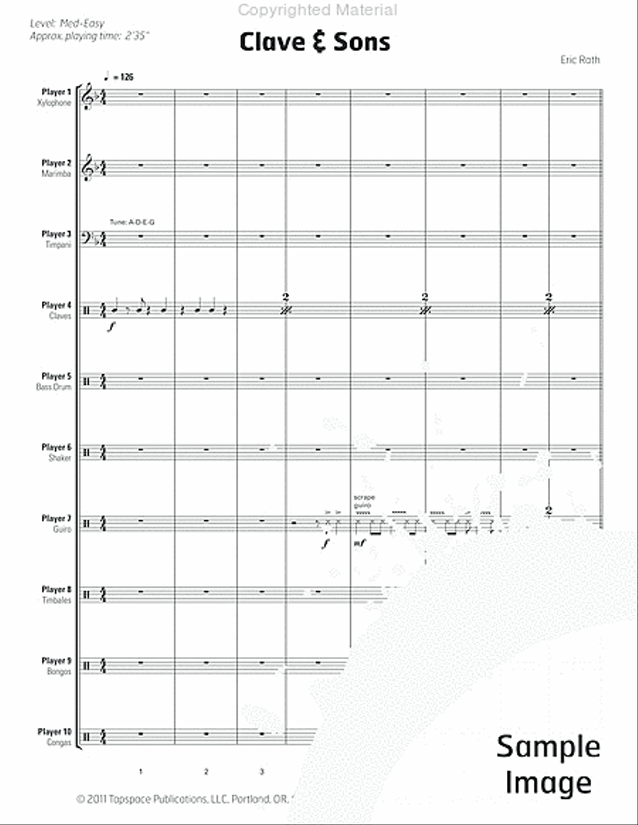 Clave & Sons Percussion Ensemble scores gallery preview page 5