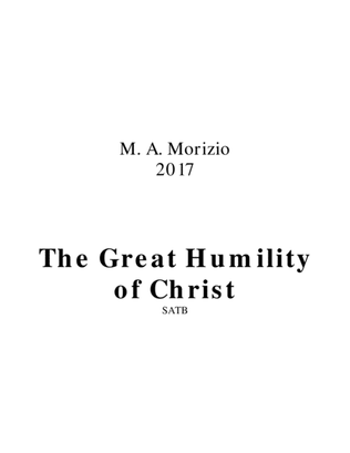 THE GREAT HUMILITY OF CHRIST (SATB) – Philippians 2:5-11
