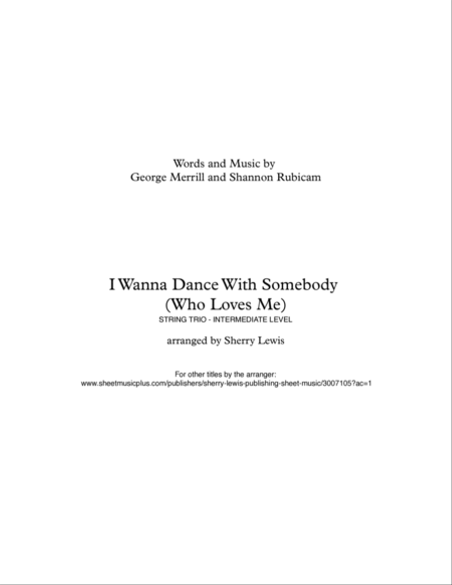 I Wanna Dance With Somebody String Trio scores gallery preview page 2