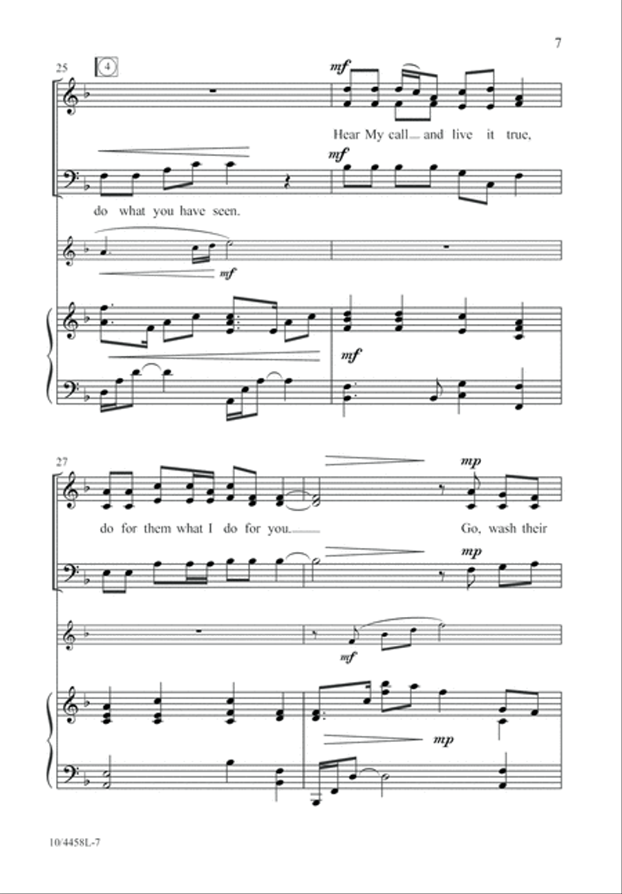 Wash Their Feet 3-Part scores gallery preview page 8