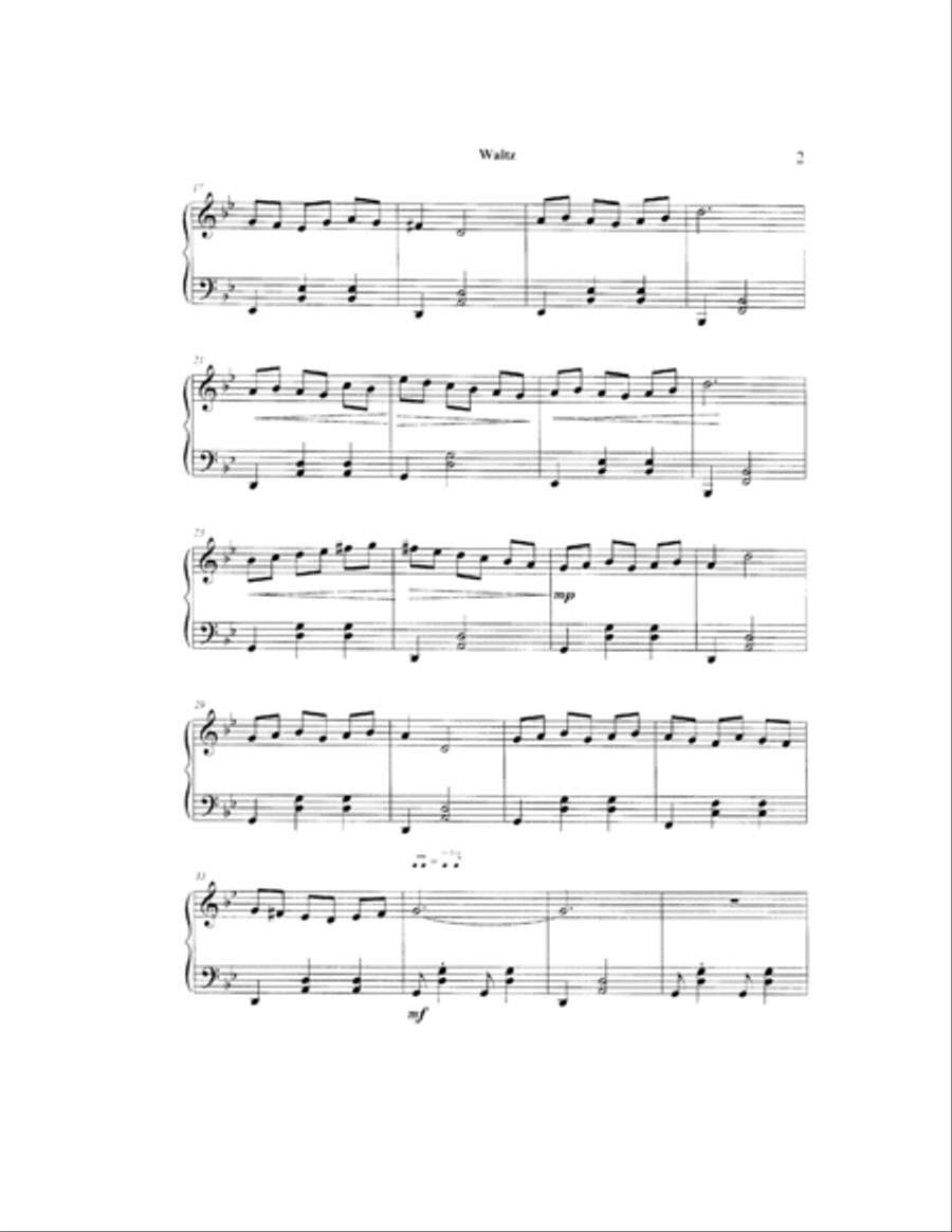 Waltz Waltz Piano Solo scores gallery preview page 2