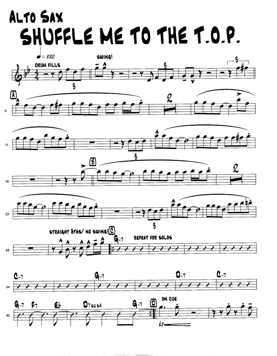 Shuffle Me To The T.O.P. Jazz Ensemble scores gallery preview page 1