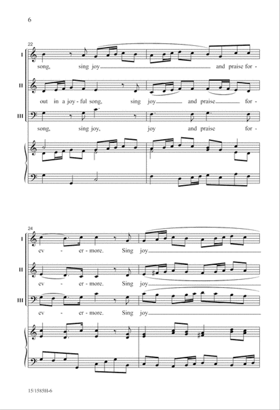 Sing for Joy! 3-Part scores gallery preview page 6