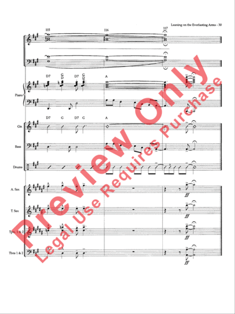 Leaning on the Everlasting Arms Choir scores gallery preview page 63