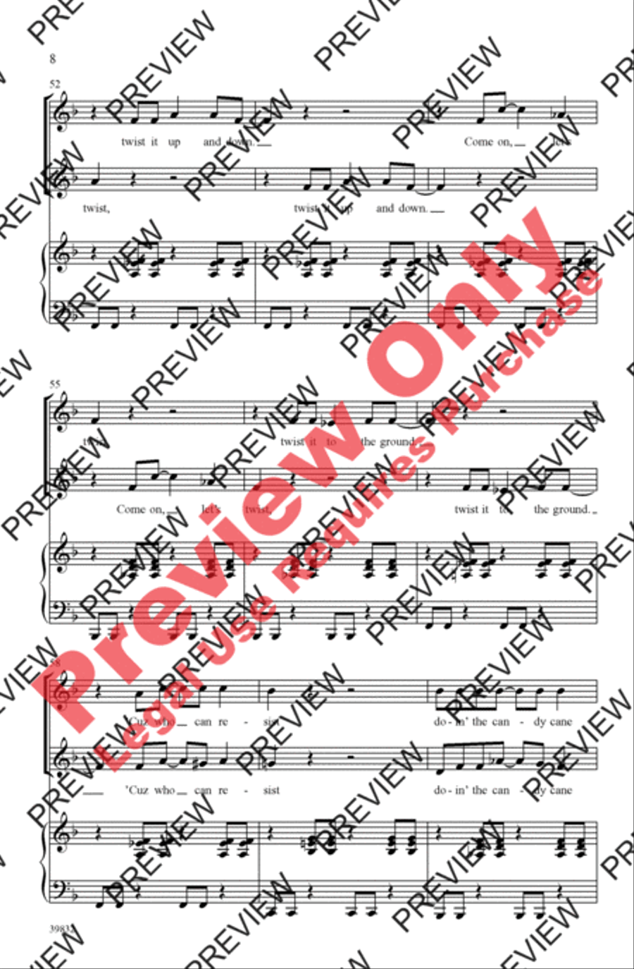 The Candy Cane Twist 2-Part scores gallery preview page 8