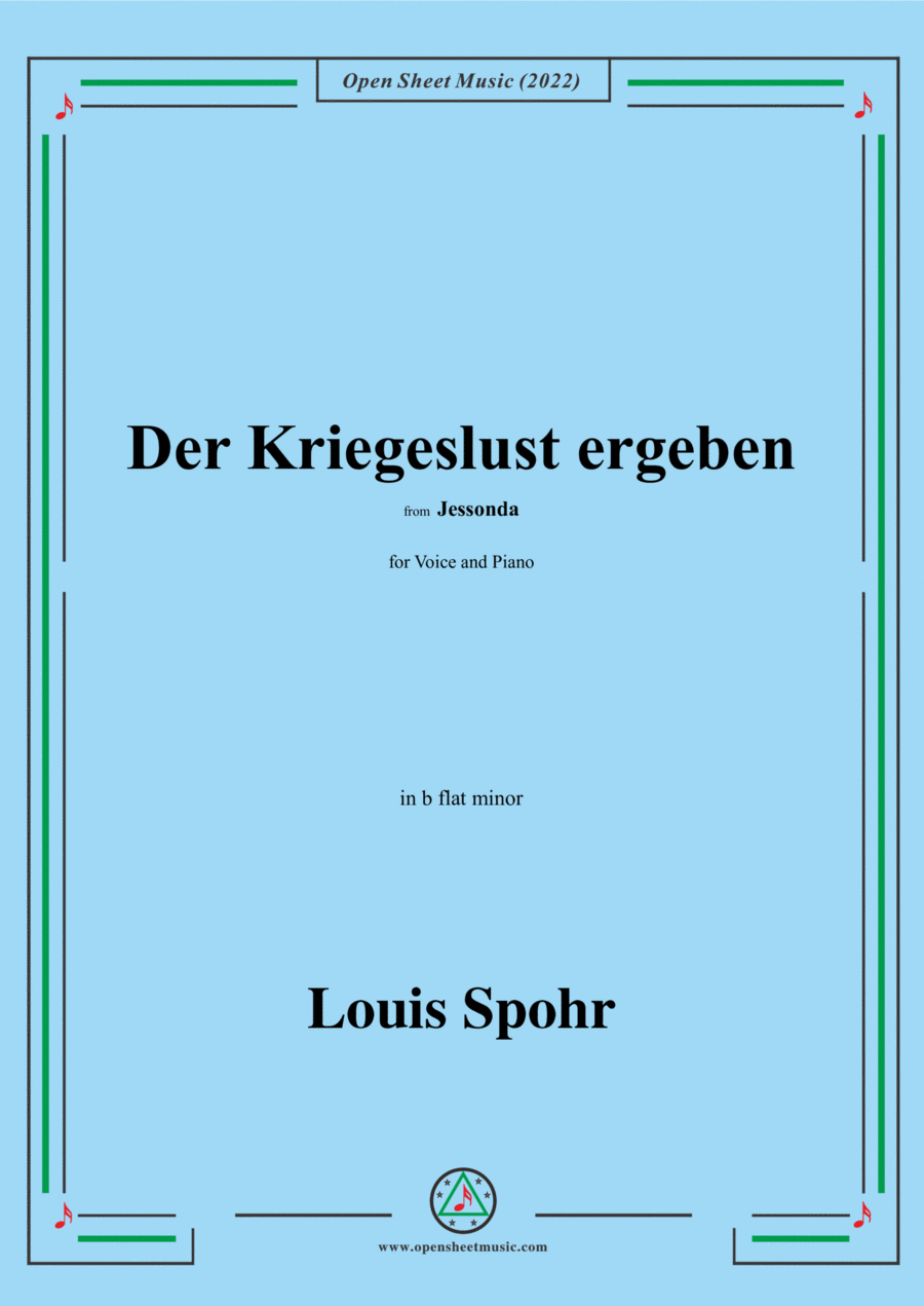 Spohr-Der Kriegeslust ergeben,in b flat minor Voice scores gallery preview page 1