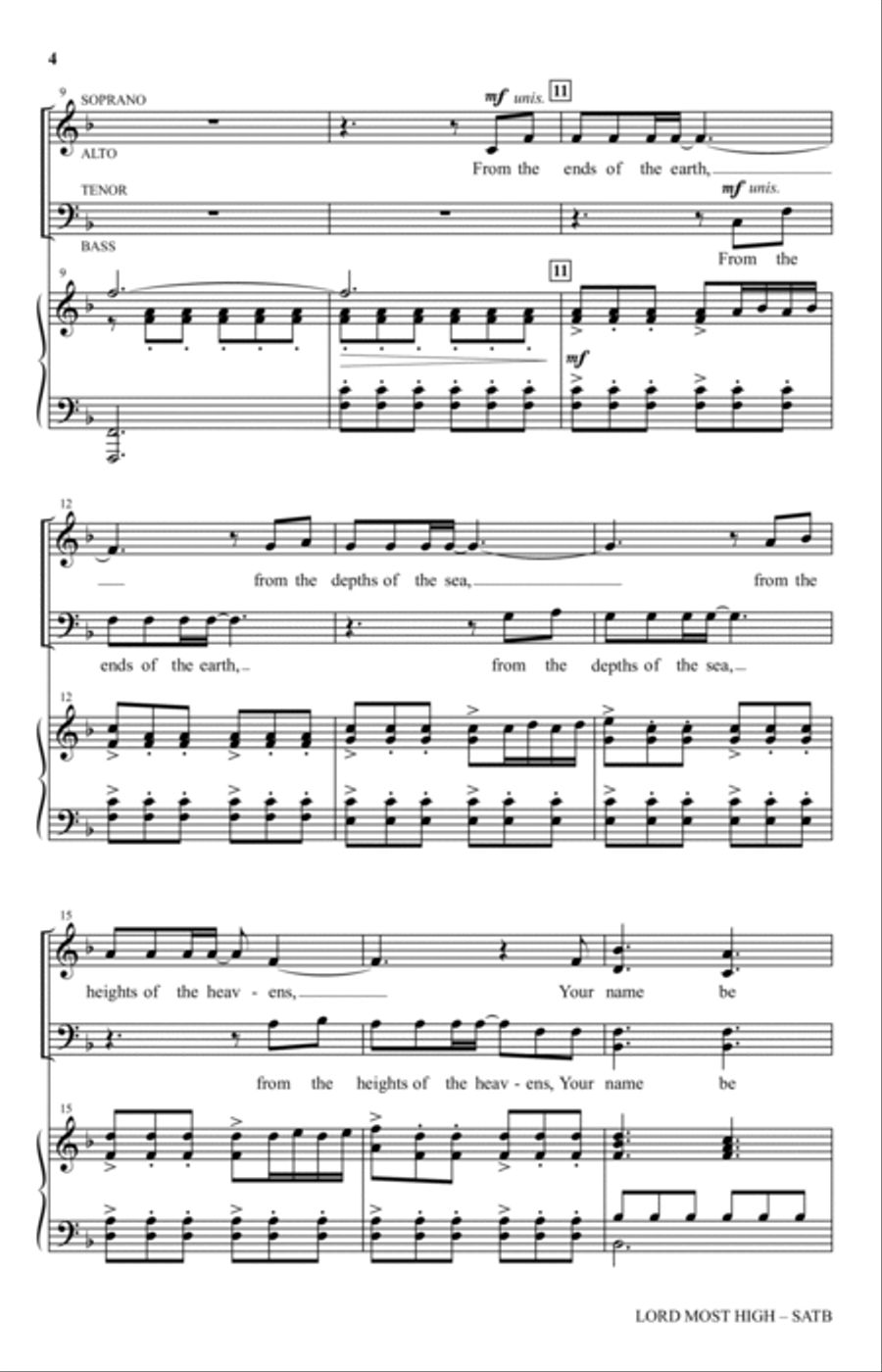 Lord Most High (with Immortal, Invisible) 4-Part scores gallery preview page 2