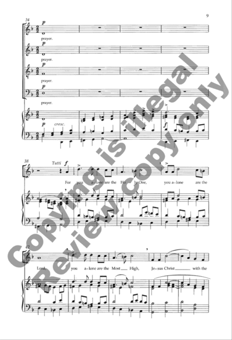 Mass of the Holy Trinity 4-Part scores gallery preview page 9