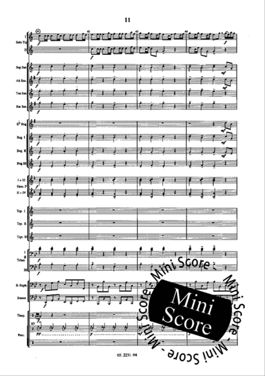 Trumpet Tune Fanfare Band scores gallery preview page 17