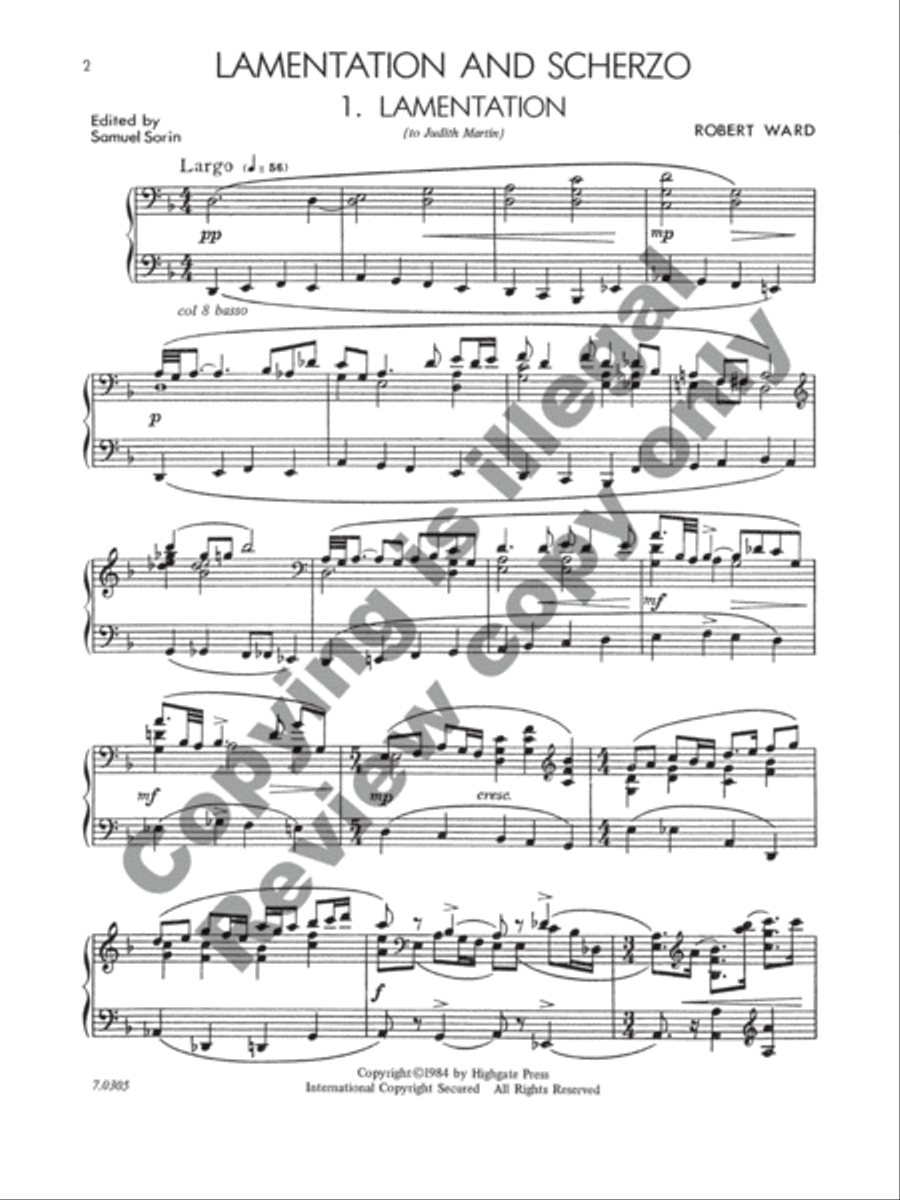 Lamentation and Scherzo Piano Solo scores gallery preview page 3