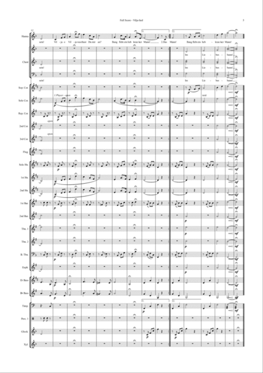 Vilja Lied Brass Band scores gallery preview page 6