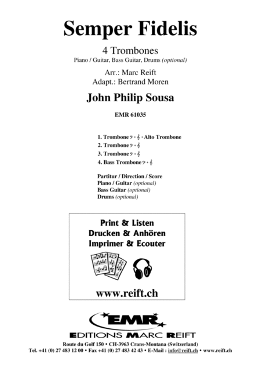 Semper Fidelis Trombone Quartet scores gallery preview page 2