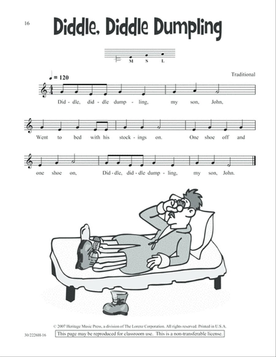 One-A-Day Warm-Ups for Orff Instruments Unison Choir scores gallery preview page 17