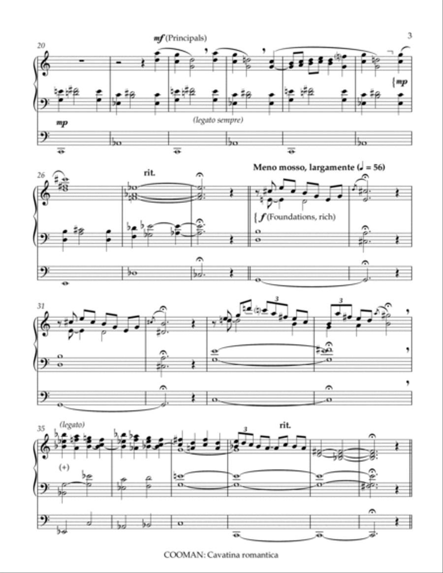 Cavatina romantica Organ Solo scores gallery preview page 3