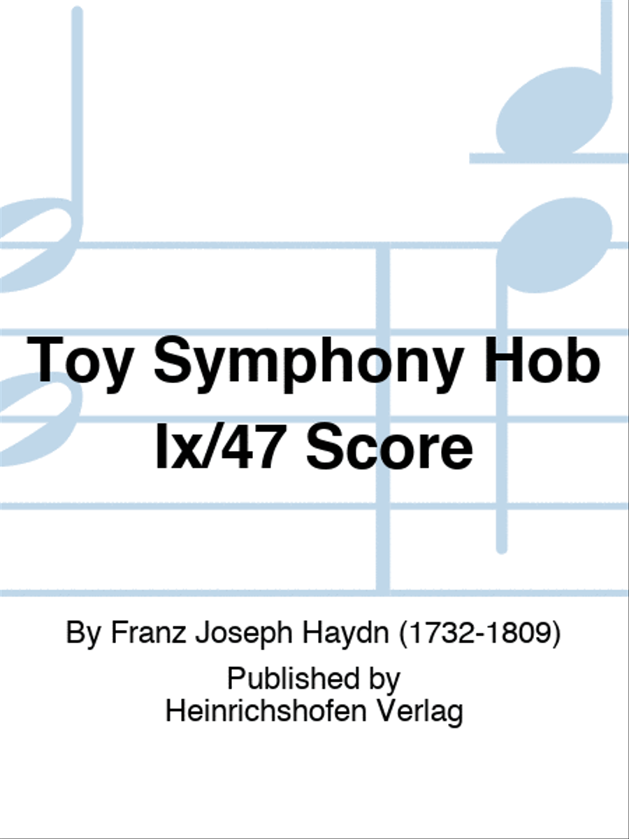 Toy Symphony Hob Ix/47 Score Full Orchestra scores gallery preview page 1