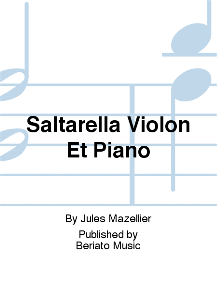 Saltarella Violon Et Piano