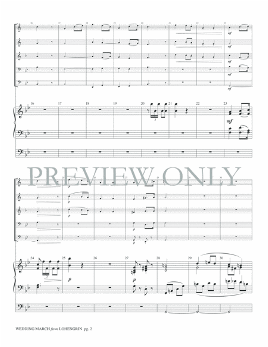 Wedding March from Lohengrin Brass Ensemble scores gallery preview page 4