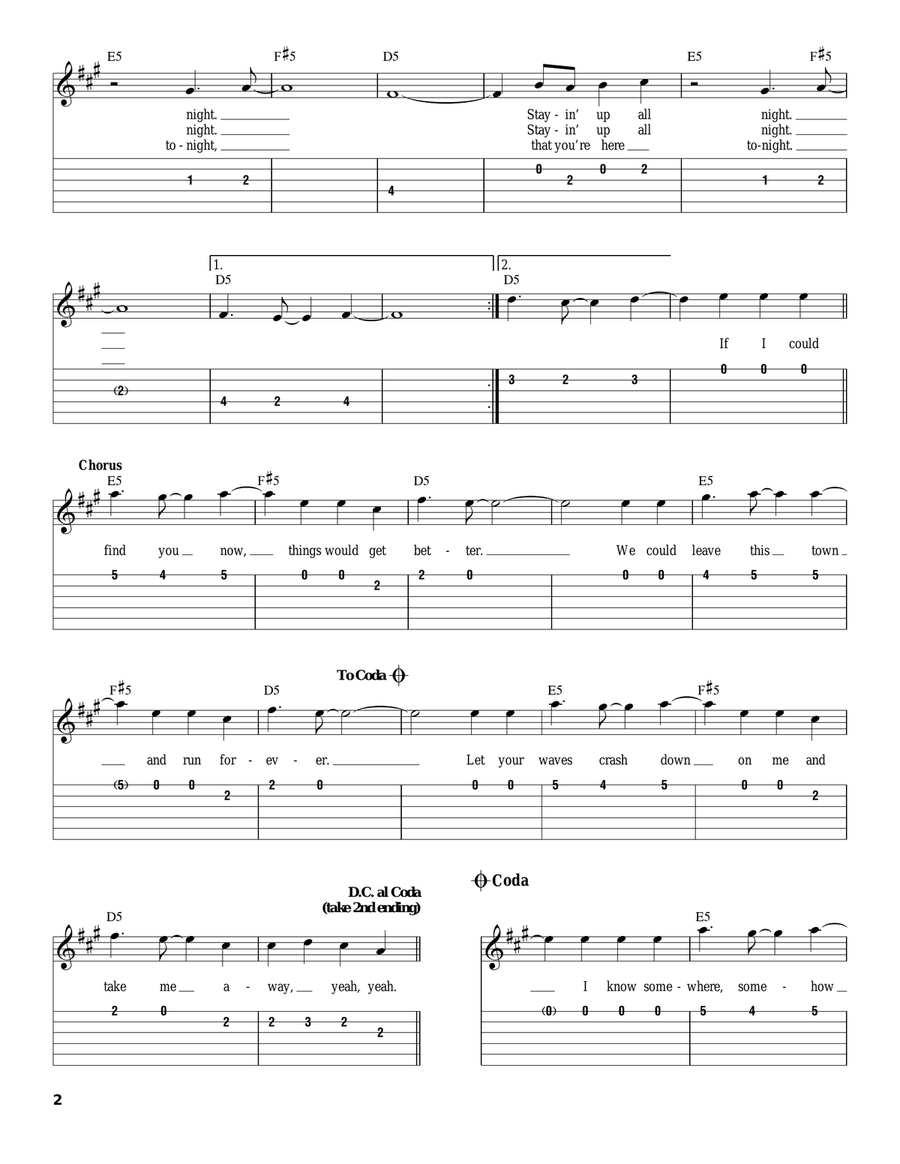 Ocean Avenue Acoustic Guitar scores gallery preview page 2