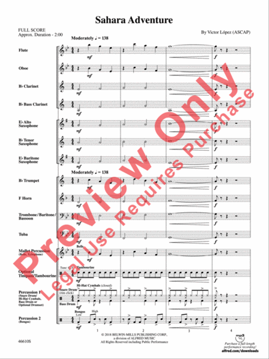 Sahara Adventure Sahara Adventure Concert Band scores gallery preview page 4